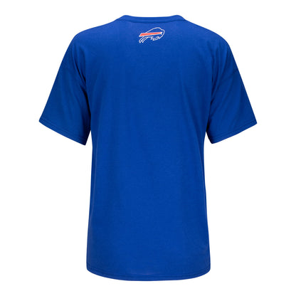 Buffalo Bills GIII Train Field Sequin Ladies T-Shirt In Blue - Back View