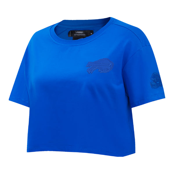 Ladies Buffalo Bills Pro Standard Triple Royal Boxy T-Shirt In Blue - Front Left View
