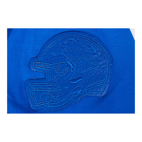 Ladies Buffalo Bills Pro Standard Triple Royal Boxy T-Shirt In Blue - Helmet Logo View