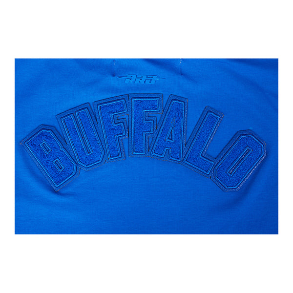 Ladies Buffalo Bills Pro Standard Triple Royal Boxy T-Shirt In Blue - Buffalo Logo View