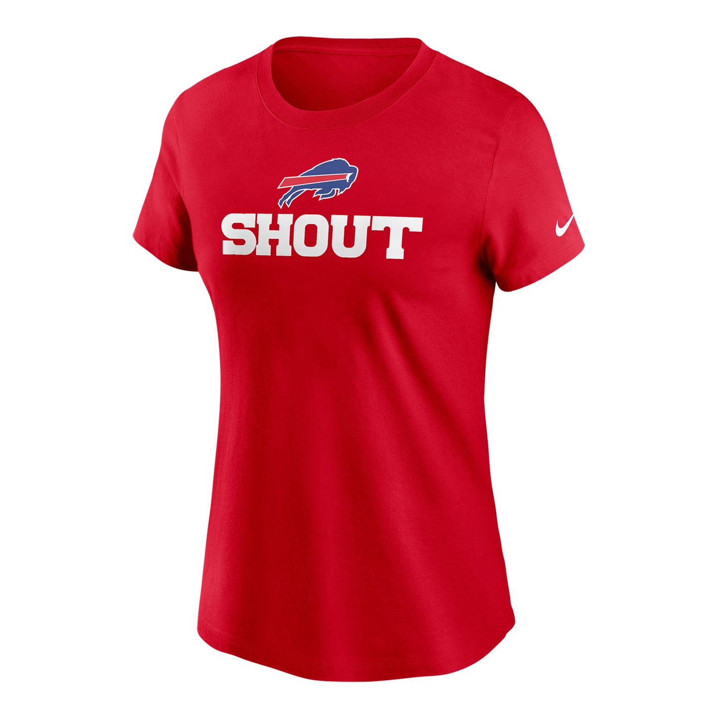 Ladies Buffalo Bills Nike "Shout" T-Shirt In Red - Front View