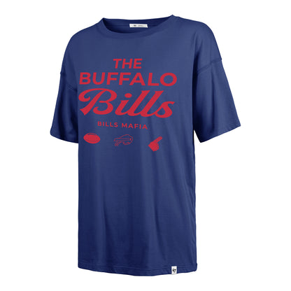 Ladies Buffalo Bills '47 Brand Sadie Bills Mafia T-Shirt In Blue - Front View