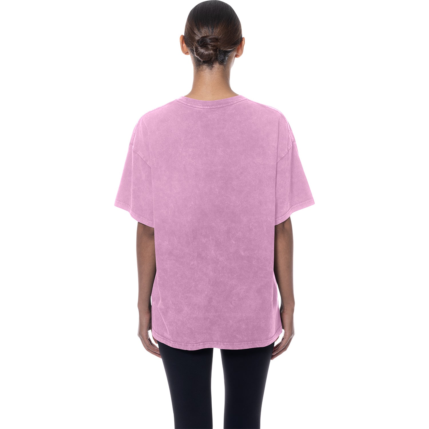 Ladies Buffalo Bills Pink Mineral Wash Primary Logo T-Shirt In Pink - Back View