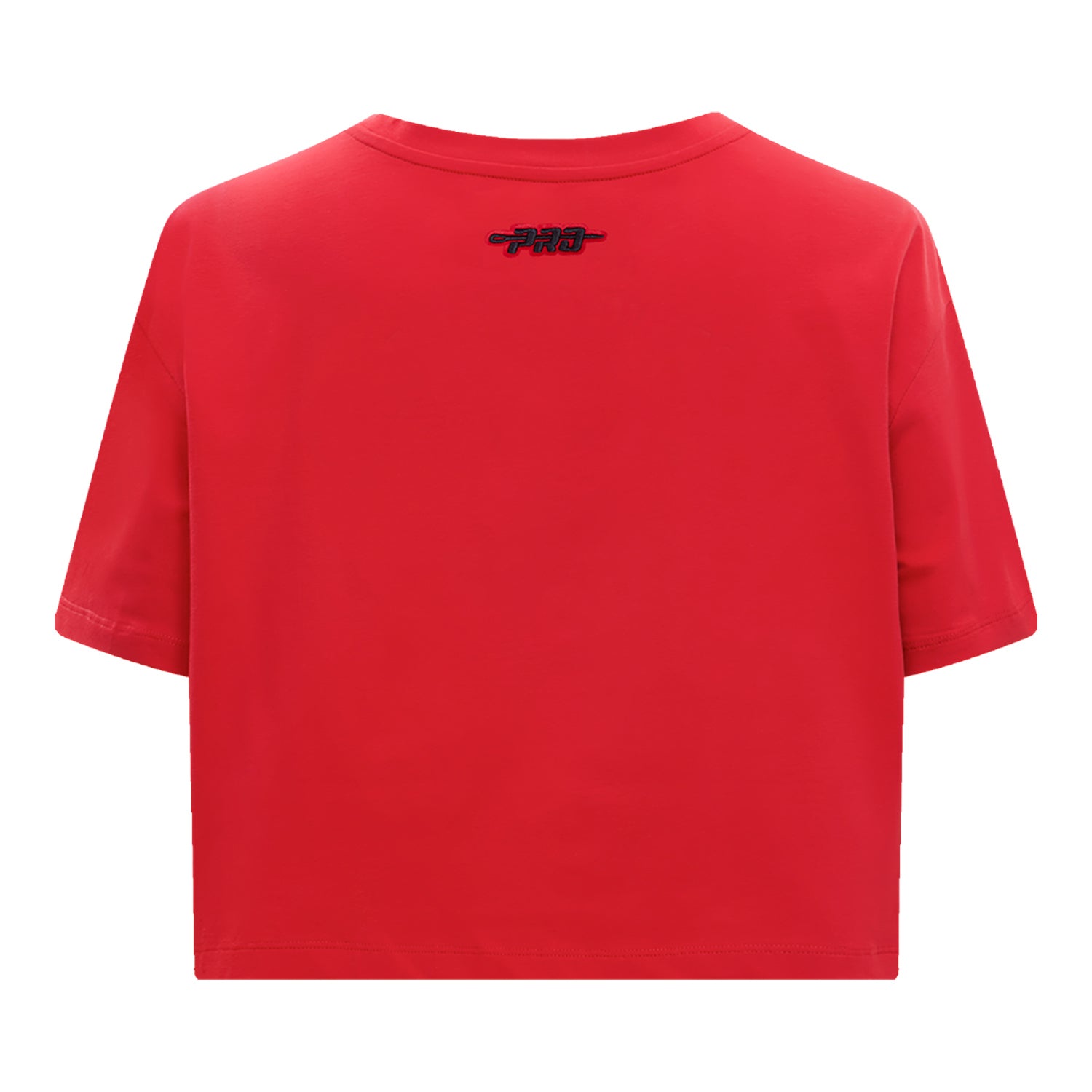 Ladies Buffalo Bills Pro Standard Classic Icon Crewneck Sweatshirt In Cream - Front View In Red - Back View