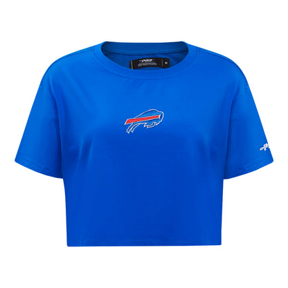 Ladies Buffalo Bills Pro Standard Classic Icon Boxy T-Shirt - Blue In Blue - Front View
