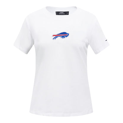 Ladies Buffalo Bills Pro Standard Classic Icon Slim T-Shirt In White - Front View