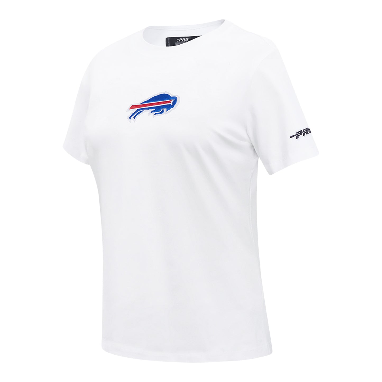 Ladies Buffalo Bills Pro Standard Classic Icon Slim T-Shirt In White - Angled Front Left View