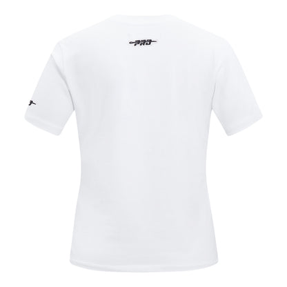 Ladies Buffalo Bills Pro Standard Classic Icon Slim T-Shirt In White - Back View