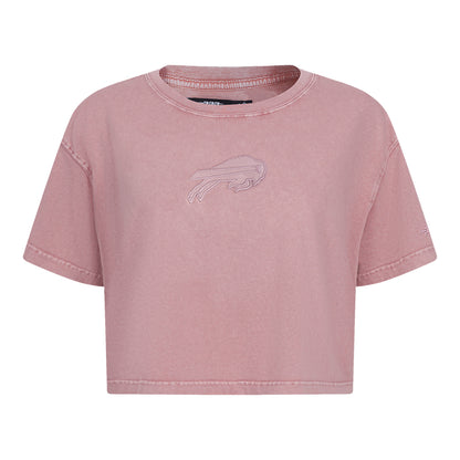 Ladies Pro Standard Washed Classic Boxy T-Shirt In Pink - Front View