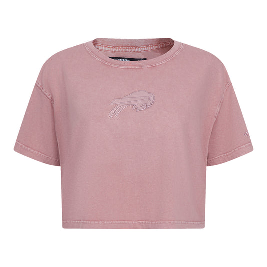 Ladies Pro Standard Washed Classic Boxy T-Shirt In Pink - Front View