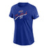 Ladies Bills Nike City Roll T-Shirt In Blue - Front View