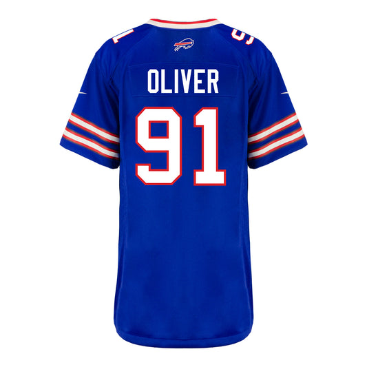 Ladies Nike Game Home Ed Oliver Jersey In Blue - Back View