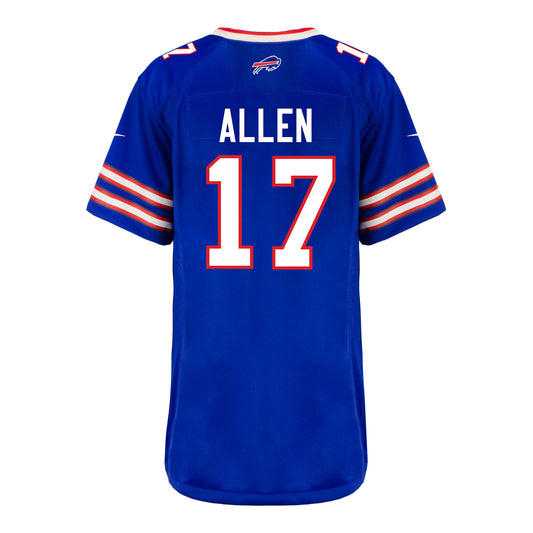 Ladies Nike Game Home Josh Allen Jersey In Blue - Back View