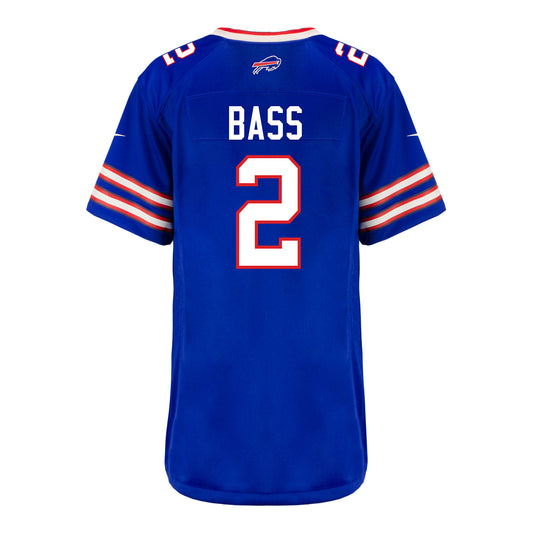 Ladies Nike Game Home Tyler Bass Jersey In Blue - Back View