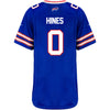 Ladies Nike Game Home Nyheim Hines Jersey- In Blue - Back View
