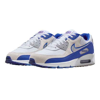 Buffalo Bills Nike Rivalry Air Max 90 Shoe In White - Front Left View