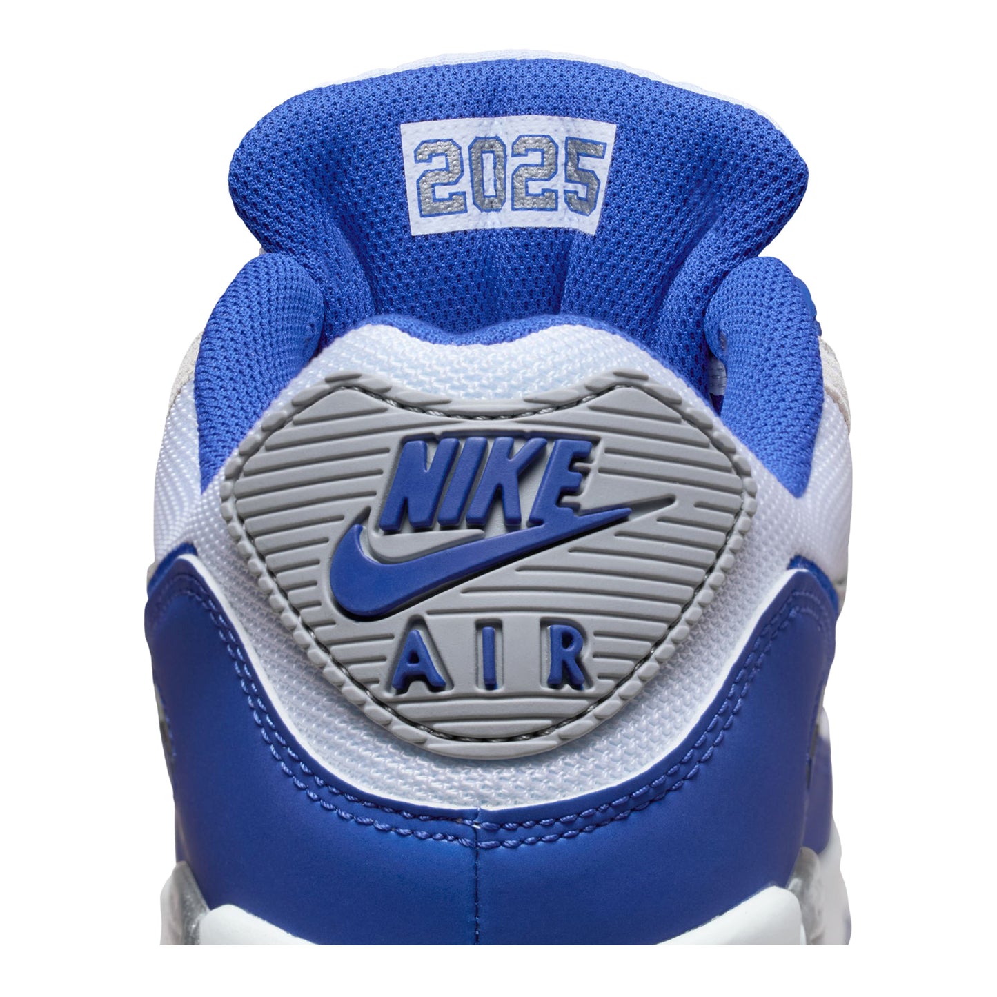 Buffalo Bills Nike Rivalry Air Max 90 Shoe In White - Heel View