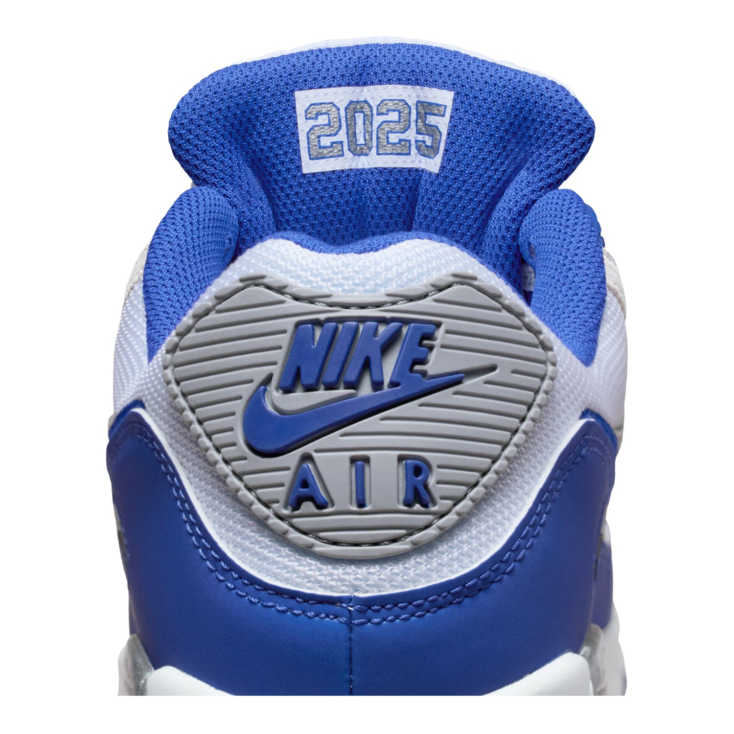 Buffalo Bills Nike Rivalry Air Max 90 Shoe In White - Heel View