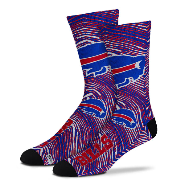 Bills Zubaz Socks In Red & Blue - Pair Left Side View