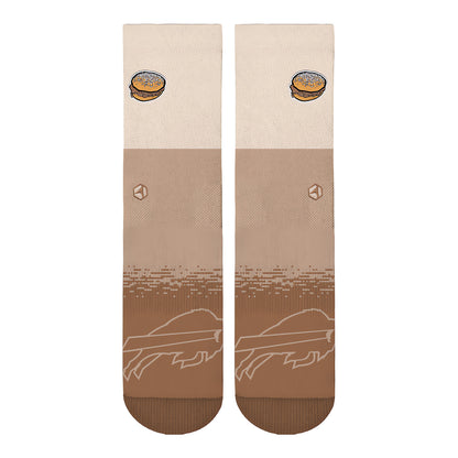 Rock 'Em Bills Exclusive Take Out 3-Pack Socks Set - Tan Socks - Front View