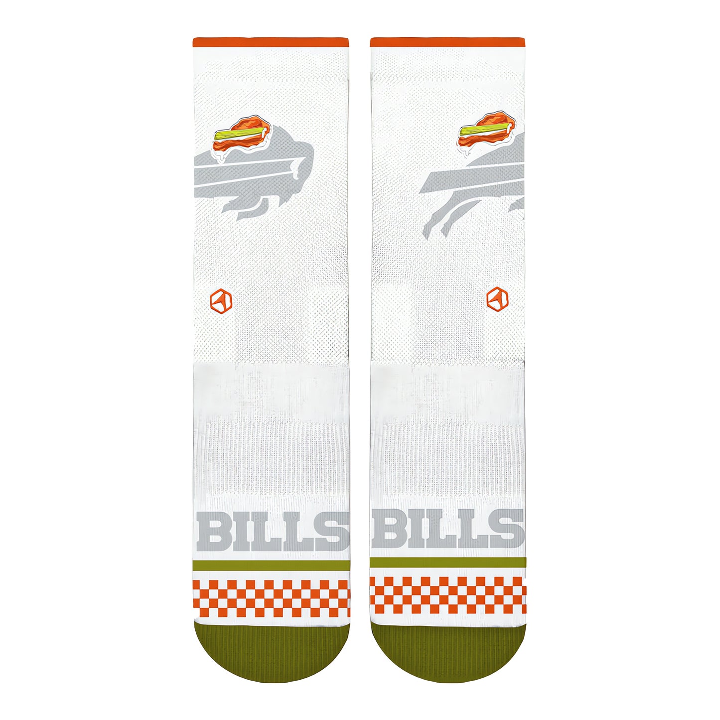 Rock 'Em Bills Exclusive Take Out 3-Pack Socks Set - White Socks - Front View