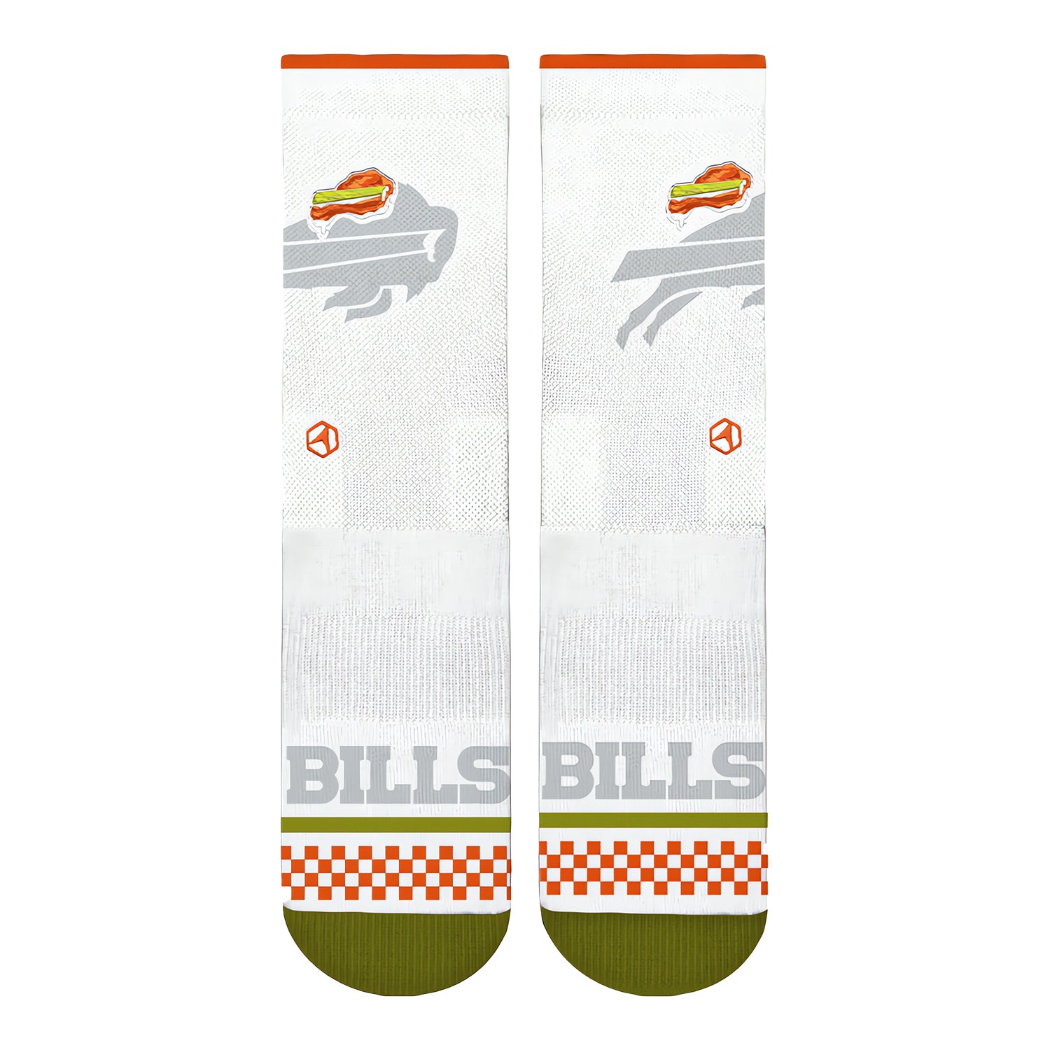 Rock 'Em Bills Exclusive Take Out 3-Pack Socks Set - White Socks - Front View