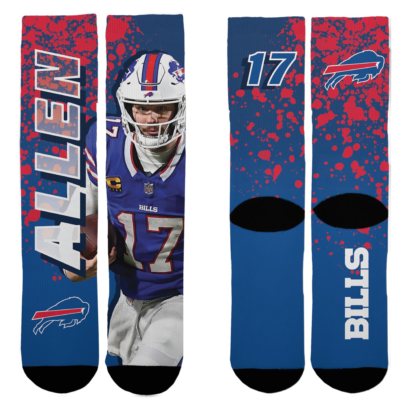 Josh Allen Road Warrior Socks - Front & Back View