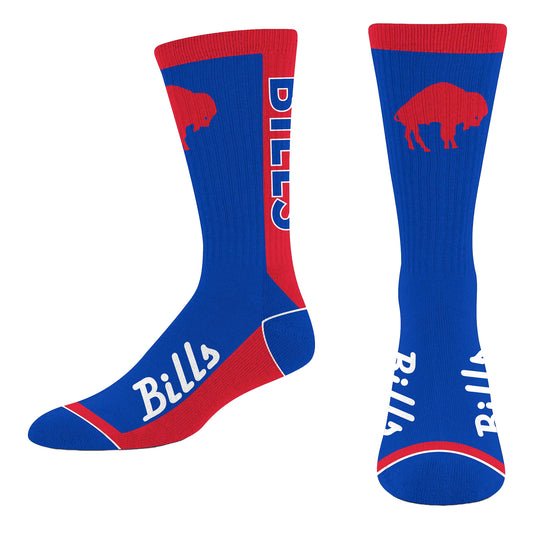 Buffalo Bills 577 MVP Primary Logo Socks In Blue - Front View