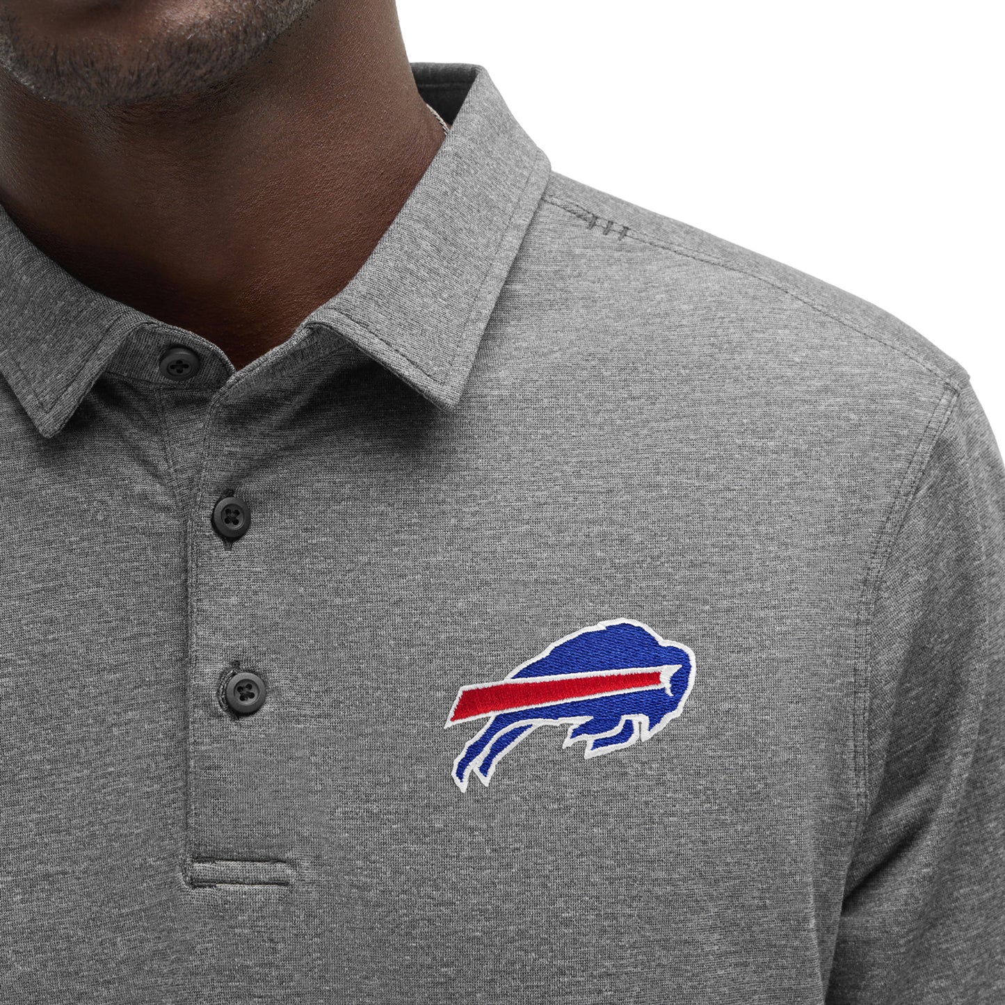 Buffalo Bills Lululemon Evolution Polo In Grey - Logo View