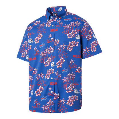 Reyn Spooner Buffalo Bills Kekai Performance Buttondown In Blue & Red - Front View