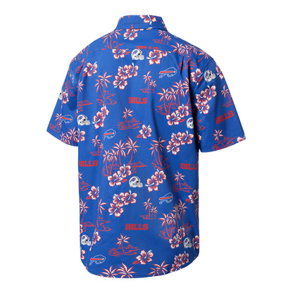 Reyn Spooner Buffalo Bills Kekai Performance Buttondown In Blue & Red - Back View