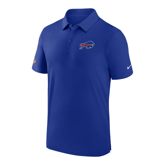 Nike Buffalo Bills Sideline Drifit Woven Polo In Blue - Front View