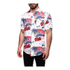 Buffalo Bills Foco Winter Floral Buttondown Shirt In White - On Model Front View