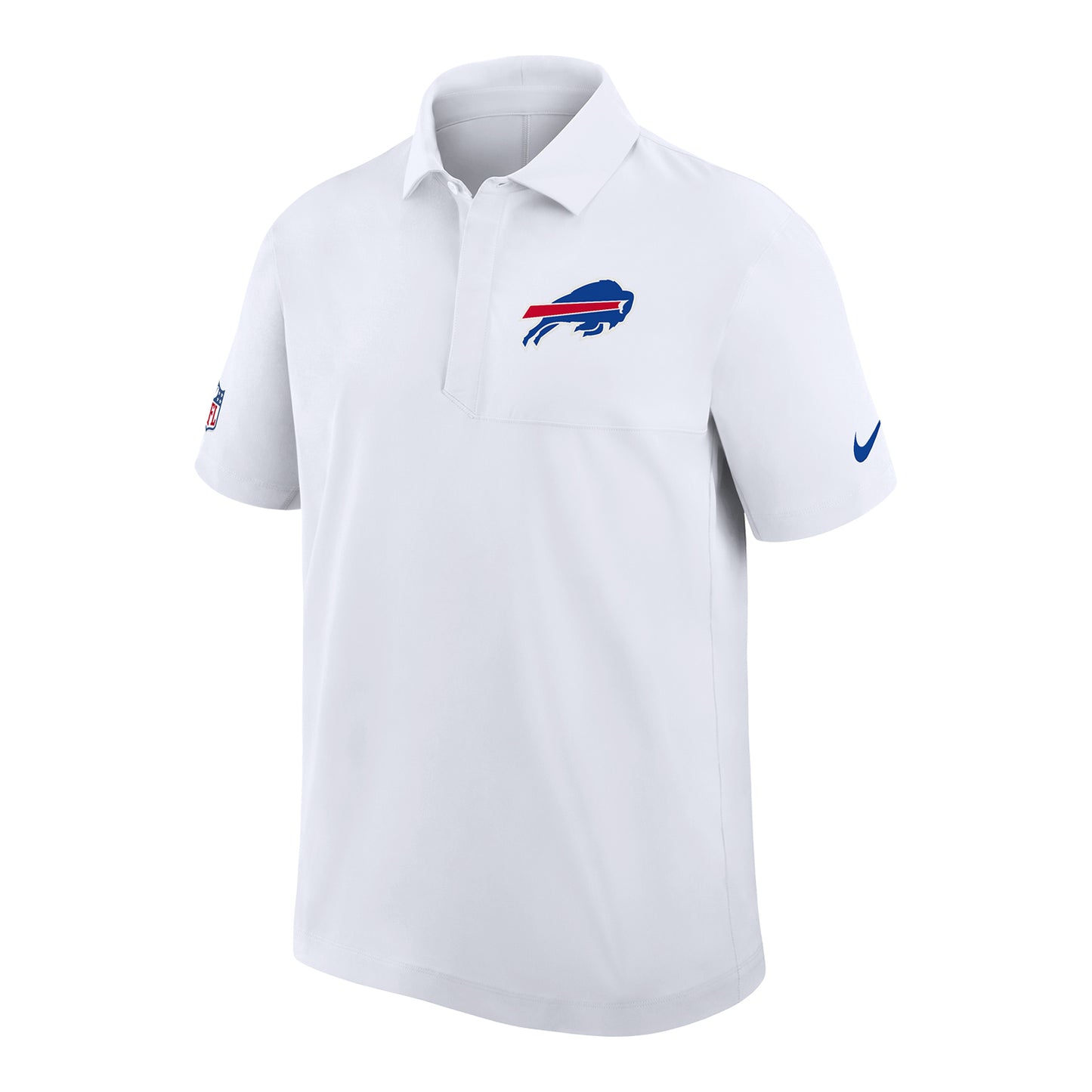 Bills Nike Sideline Dri-FIT Woven Polo - White - Front View