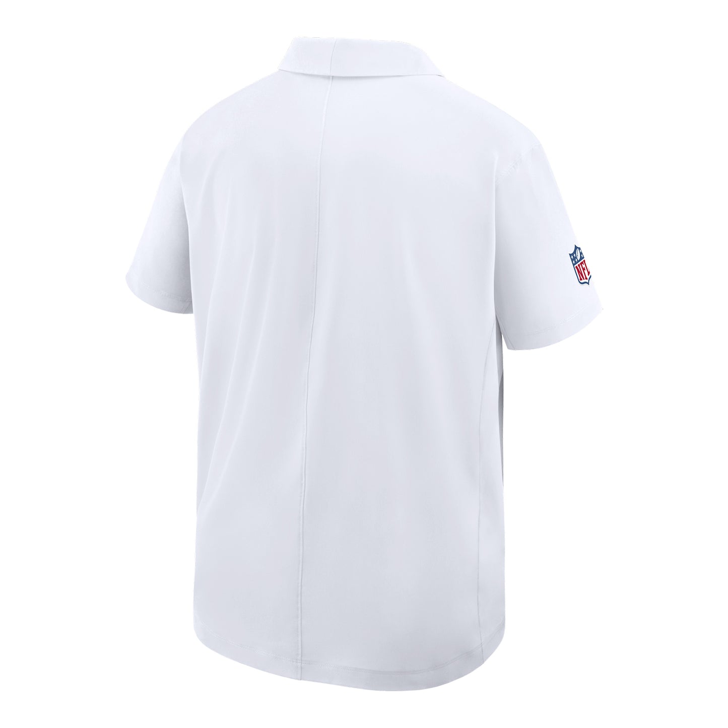 Bills Nike Sideline Dri-FIT Woven Polo - White - Back View