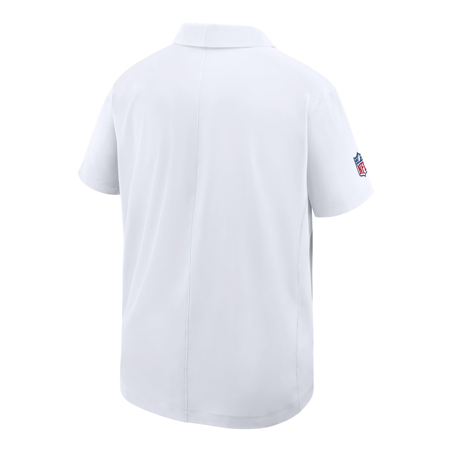 Bills Nike Sideline Dri-FIT Woven Polo - White - Back View