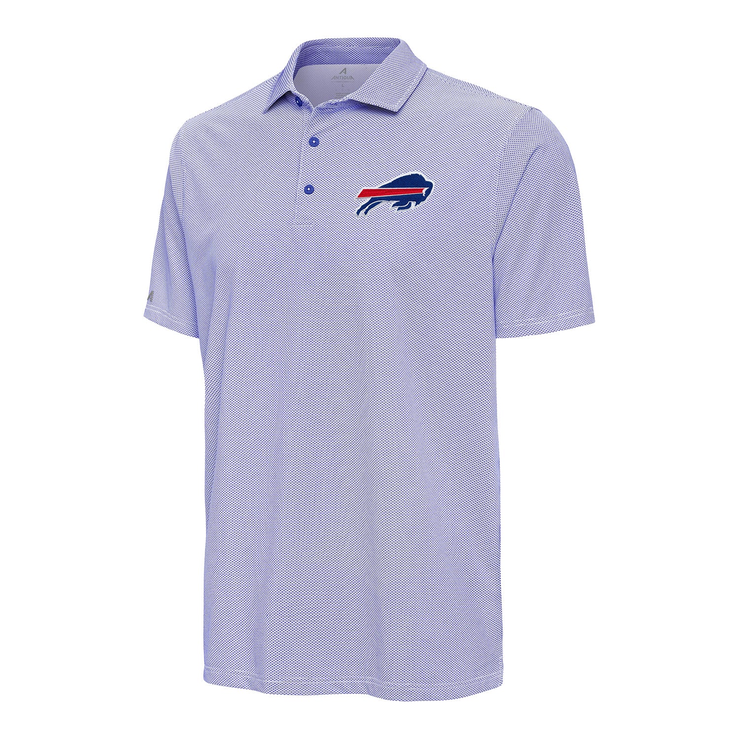 Buffalo Bills Antigua Pave Primary Logo Polo In Blue - Front View