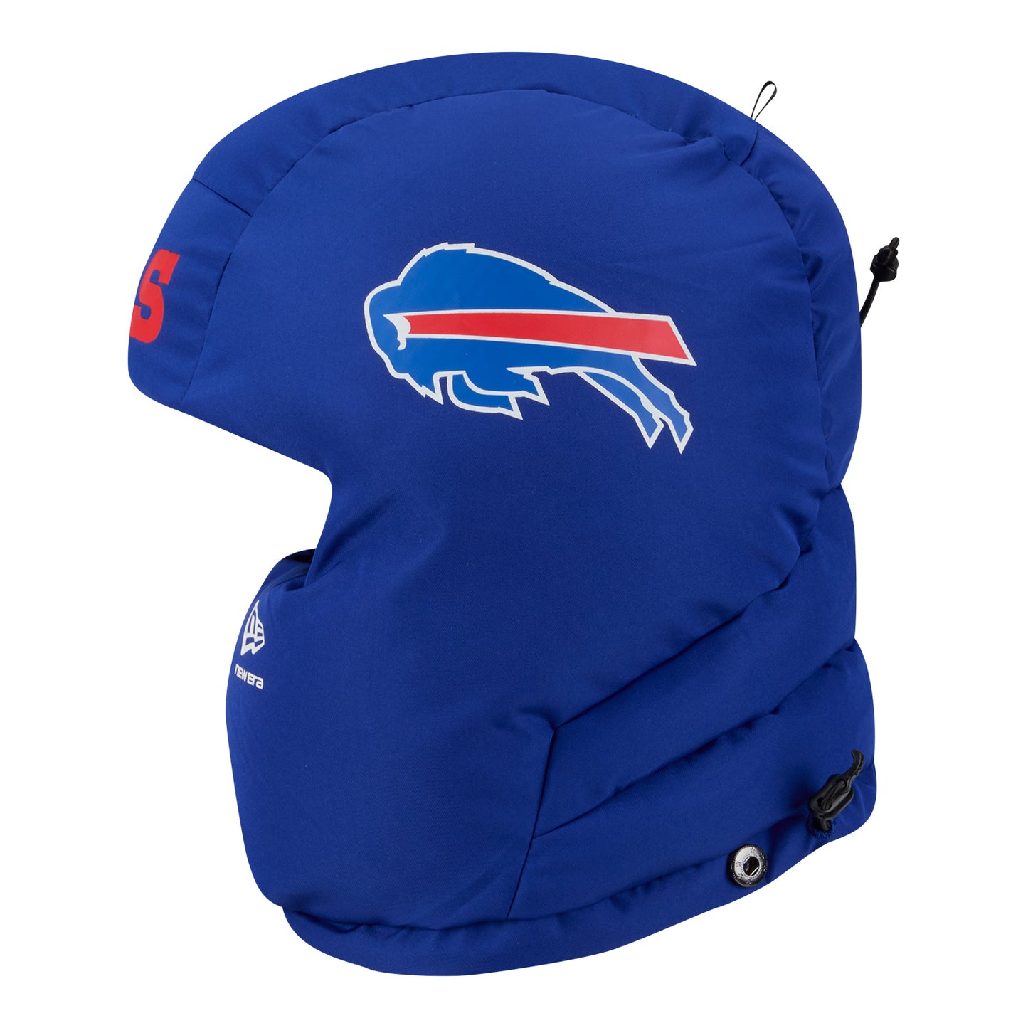 Buffalo Bills New Era Helmet Puffer Hat In Blue - Side View