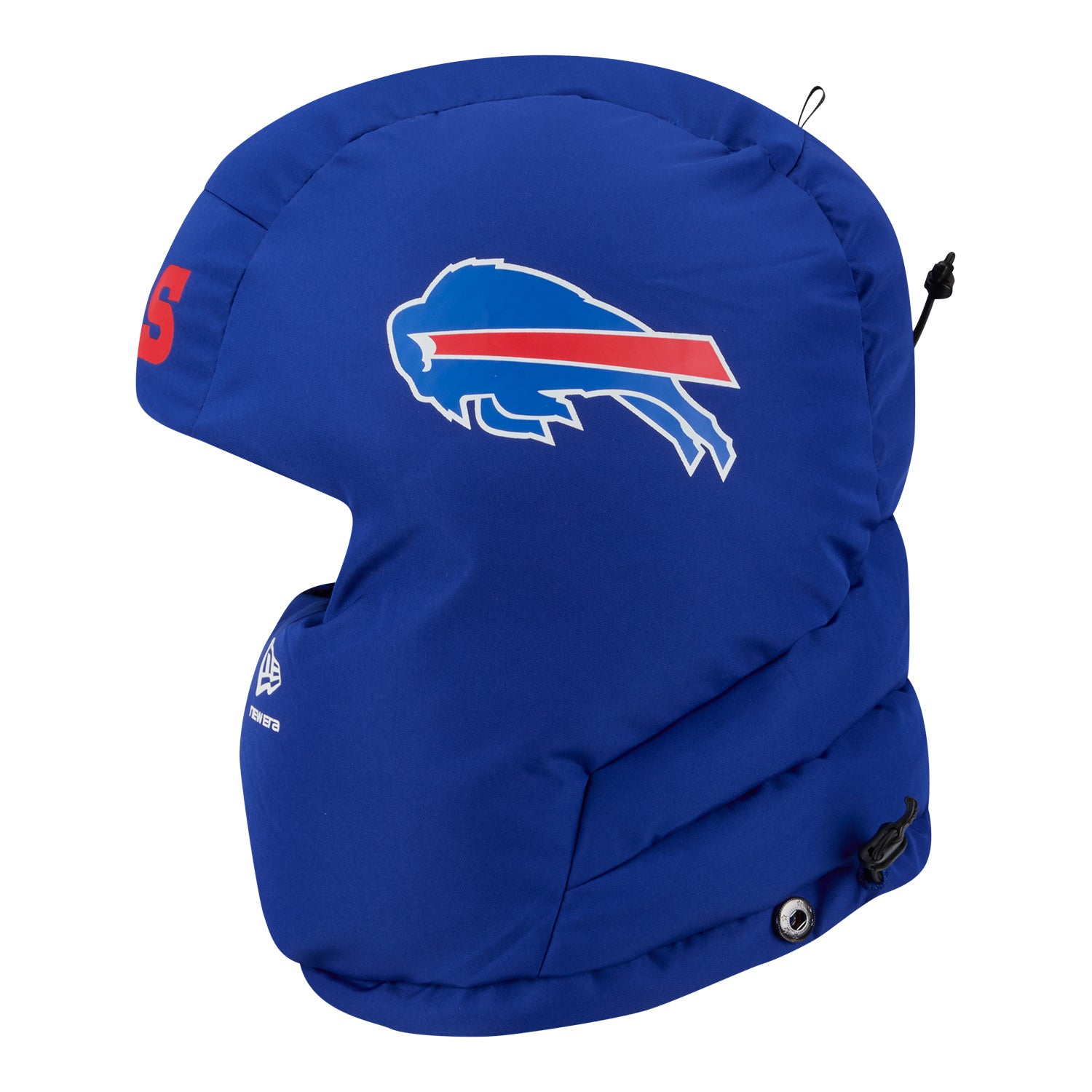 Buffalo Bills New Era Helmet Puffer Hat In Blue - Side View