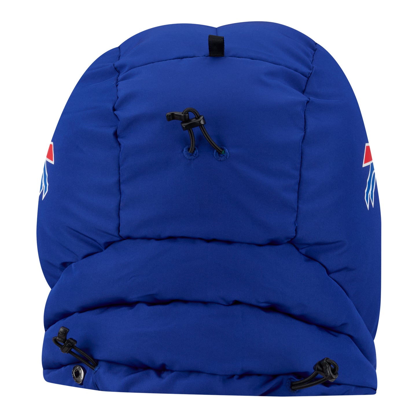 Buffalo Bills New Era Helmet Puffer Hat In Blue - Back View