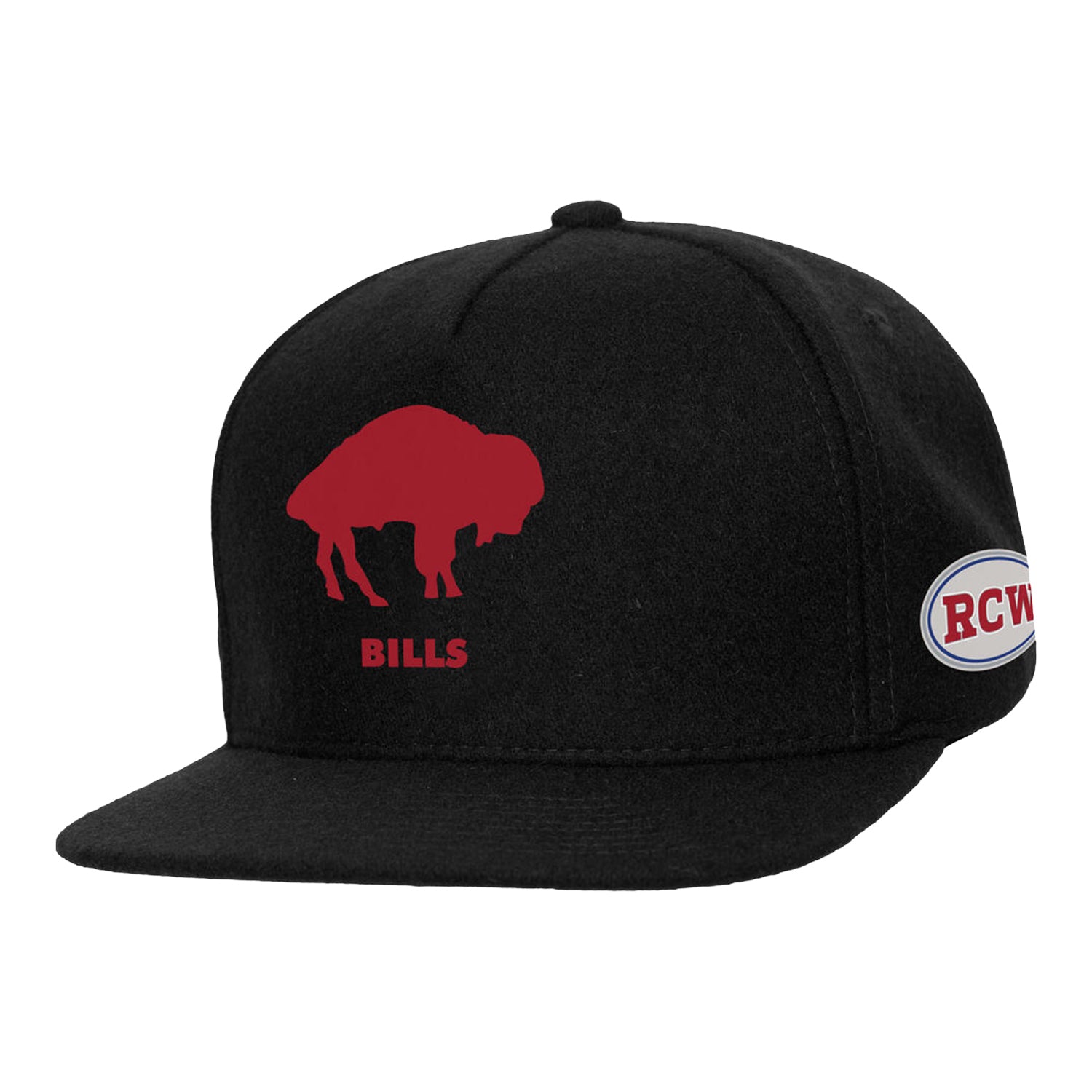 Mitchell & Ness Buffalo Bills Classic Respect Snapback Hat In Black - Front View