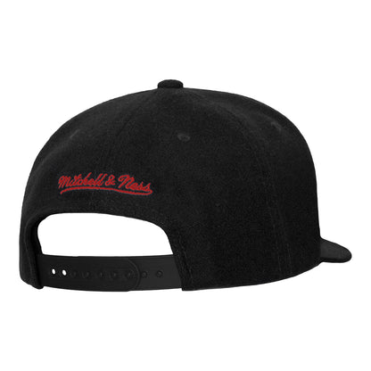 Mitchell & Ness Buffalo Bills Classic Respect Snapback Hat In Black - Back View