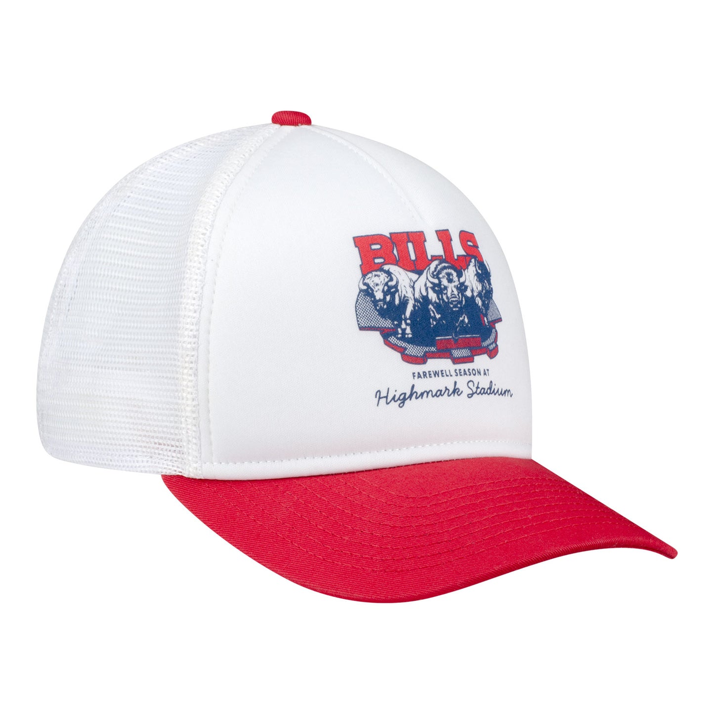 Buffalo Bills New Era 9FORTY Farewell Season 2-Tone Hat In White - Front Right View