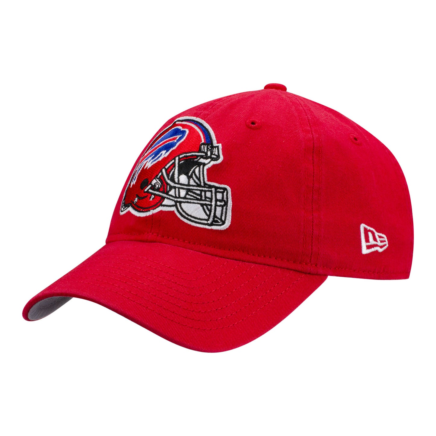 Buffalo Bills New Era 9TWENTY Red Helmet Hat In Red - Angled Left Side View
