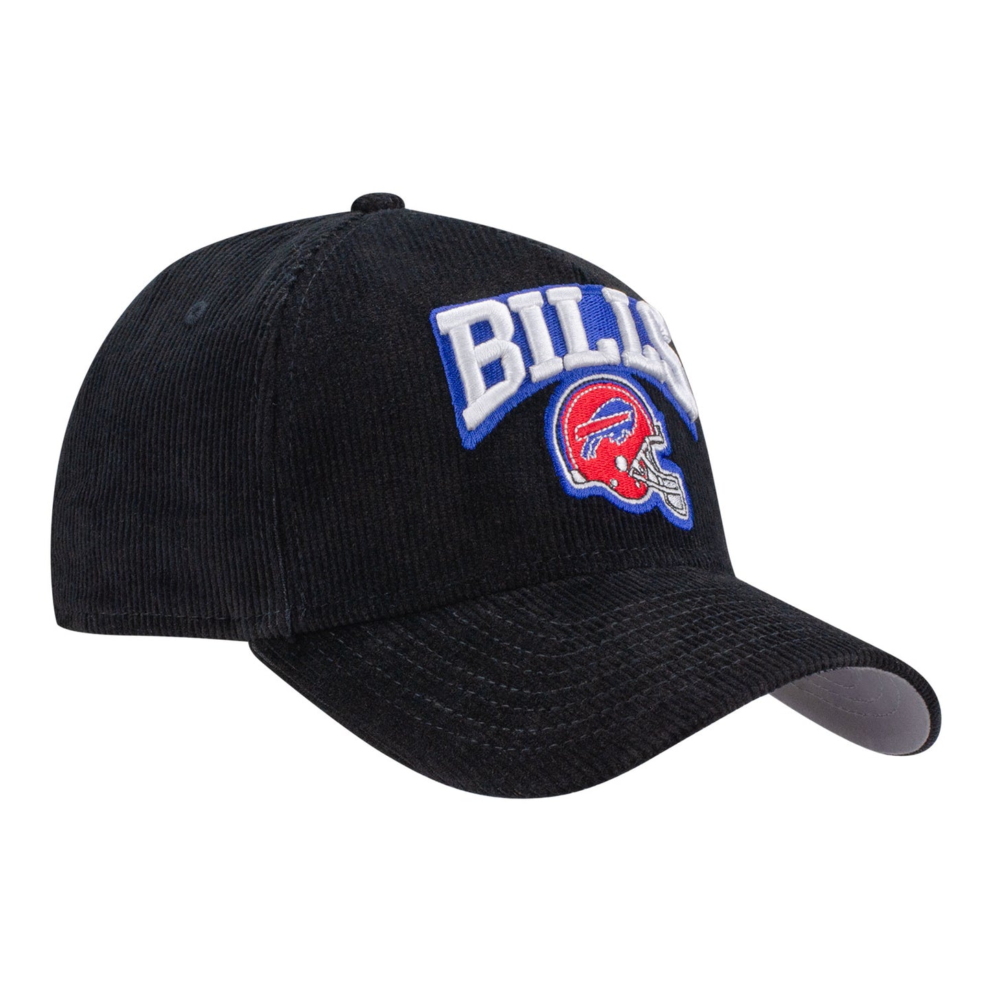 Buffalo Bills New Era 9FORTY A-Frame Red Helmet Hat In Black - Angled Right Side View