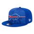 Bills New Era 2023 Training 9FIFTY Snapback Hat - In Blue - Left View