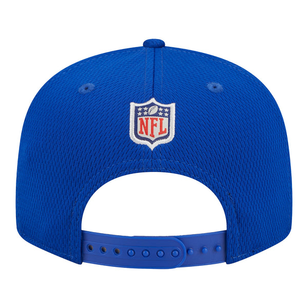 Bills New Era 2023 Training 9FIFTY Snapback Hat - In Blue - Back View