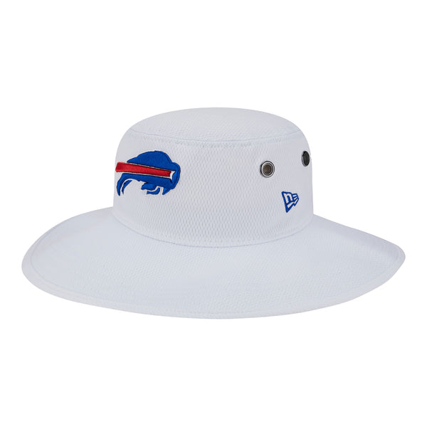Bills New Era 2023 Training Panama Bucket Hat - In White- Left View