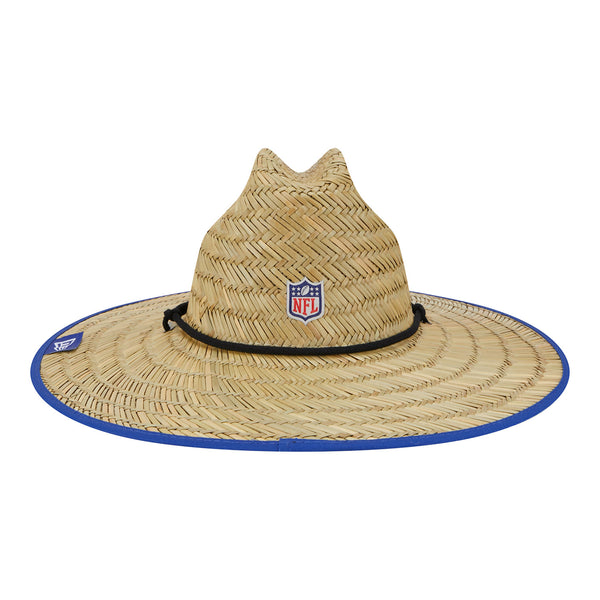Bills New Era 2023 Training Straw Hat - In Tan - Back View