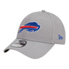 Bills New Era 9FORTY 4th Down Primary Logo Hat In Grey - Front Left View